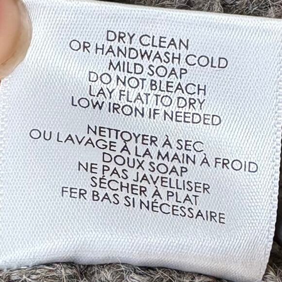 Lauren Manoogian Waffle Knit Alpaca Sleeveless Cardigan Sweater Vest Gray Size 1 - Picture 8 of 8